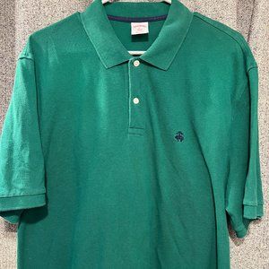 Brooks Brothers 346 Men's XL Green Short-Sleeve Polo 100% Cotton